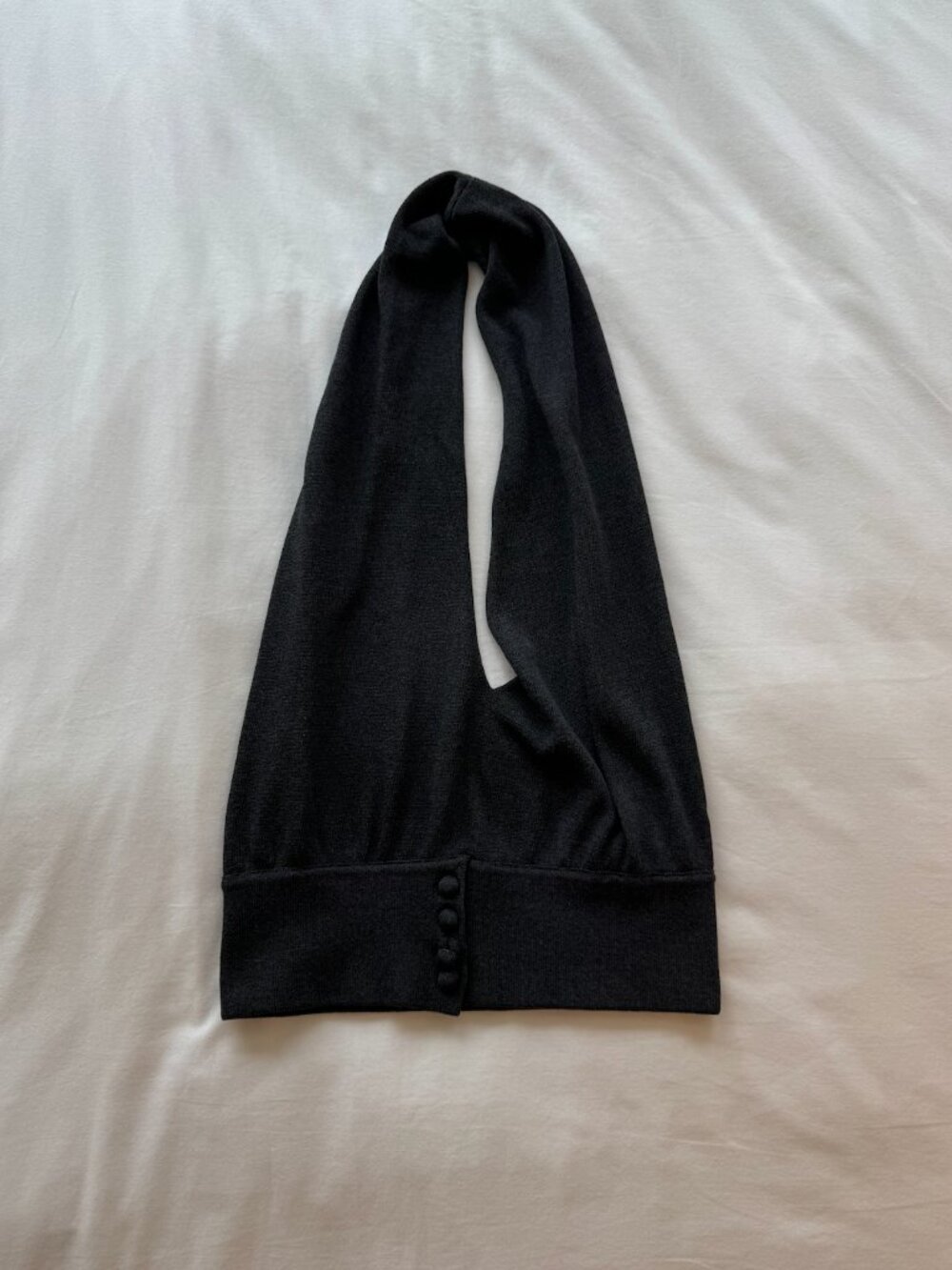 With Jéan amber top in charcoal - knit halter top